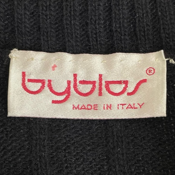 Byblos VTG 80s Wool Angora Sweater Mini Dress 38 IT 0-2 US - Picture 5 of 7